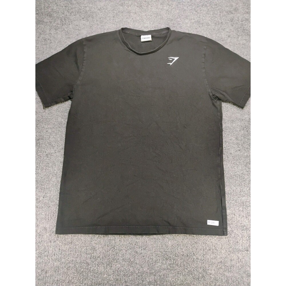 Gymshark Black Logo T Shirt Men's Medium Athletic Training Gym Fitness Tee